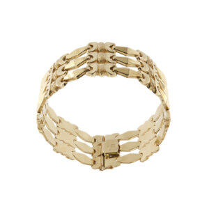 bracciale tank vintage a fascia in oro giallo