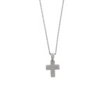SALVINI collana con ciondolo croce diamanti